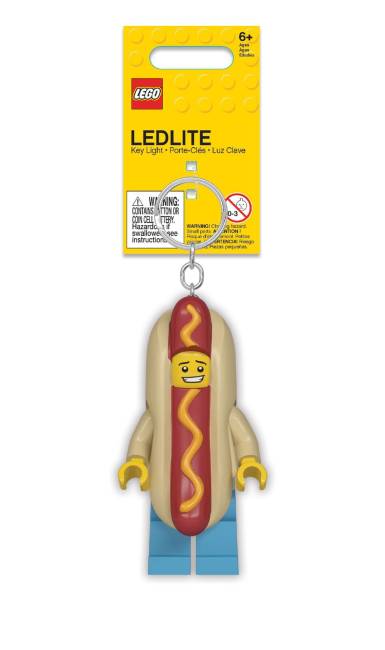 LEGO Verschiedenes Mann im Hotdog-Kostüm – Schlüsselanhänger mit Licht (5005705)