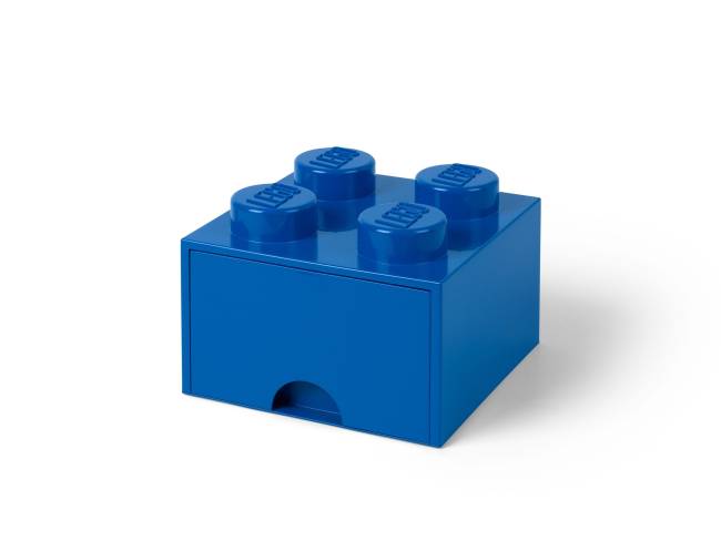 LEGO Verschiedenes AUFBEWAHRUNGSSTEIN MIT SCHUBFACH UND 4 NOPPEN IN BLAU (5006130)
