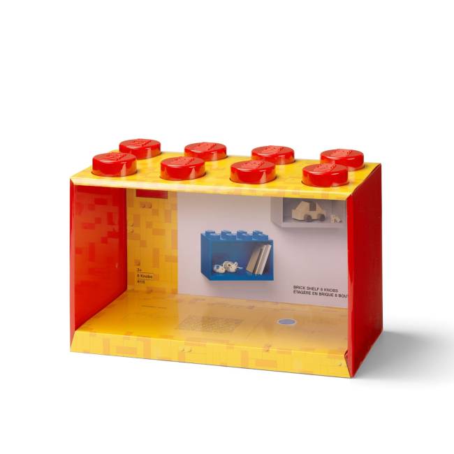 LEGO Verschiedenes Steinregal mit 8 Noppen in Rot (5007284)