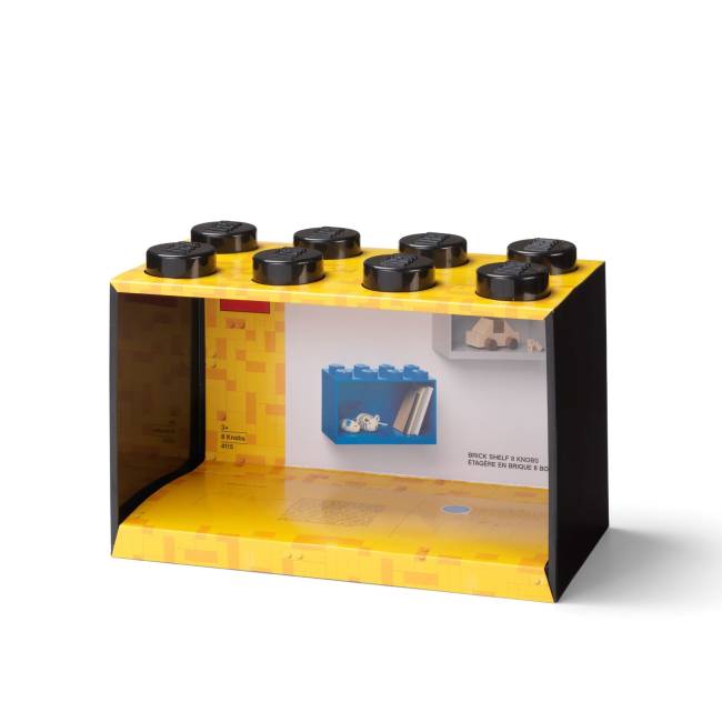 LEGO Verschiedenes Steinregal mit 8 Noppen in Schwarz (5007286)