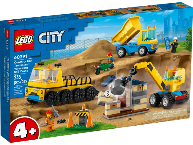 LEGO City Baufahrzeuge und Kran mit Abrissbirne (60391)