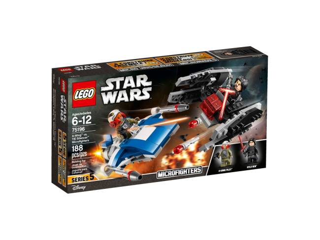 LEGO Star Wars A-Wing vs. TIE Silencer Microfighters (75196)