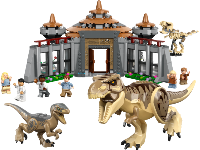 LEGO Jurassic World Angriff des T. rex und Raptors aufs Besucherzentrum (76961)